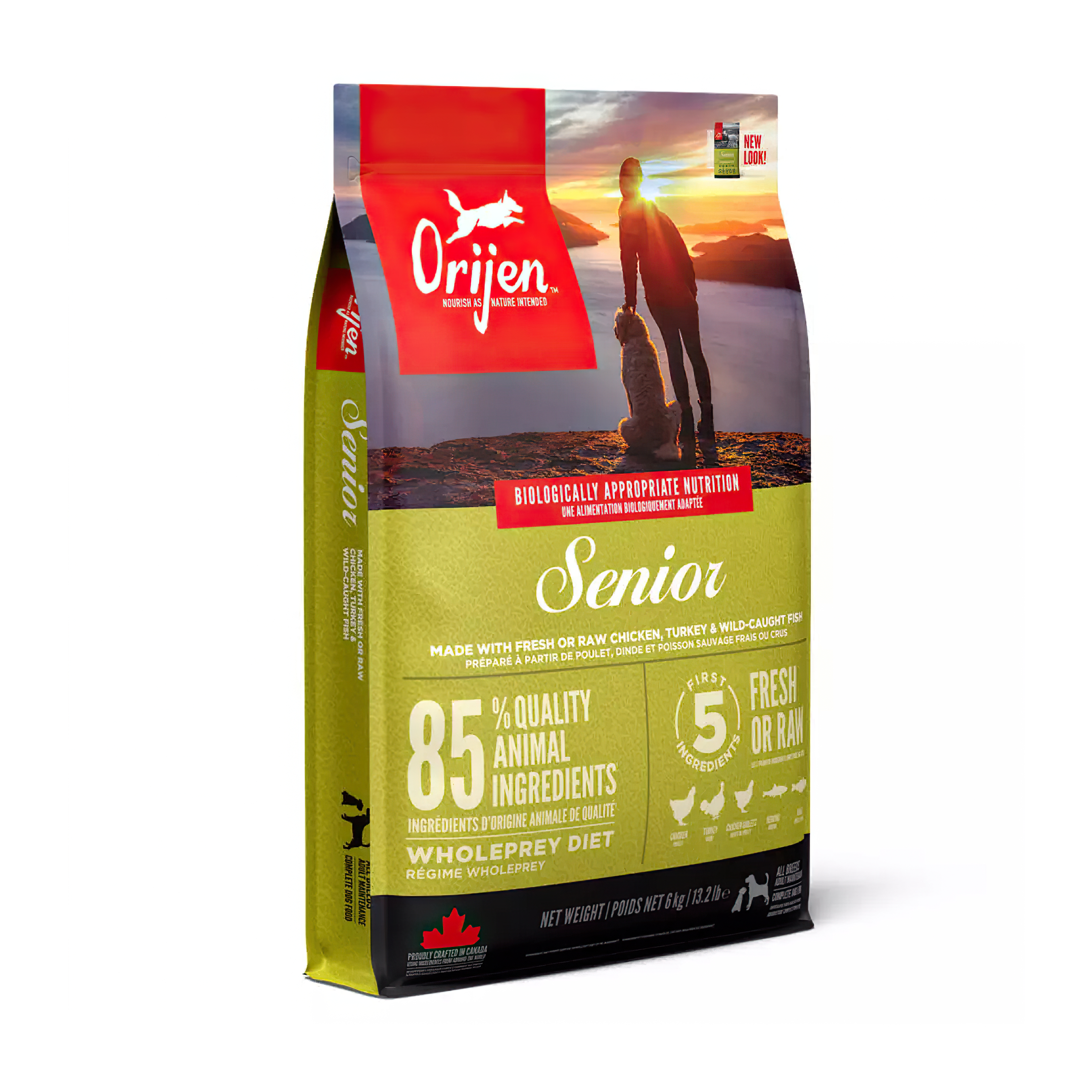 Orijen Senior - el millor pinso sec per a gossos sèniors.